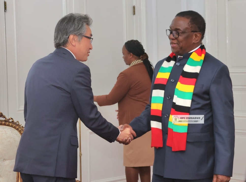 November 13, 2025  Courtesy Call on President Mnangagwa by Ambassador Yamanaka