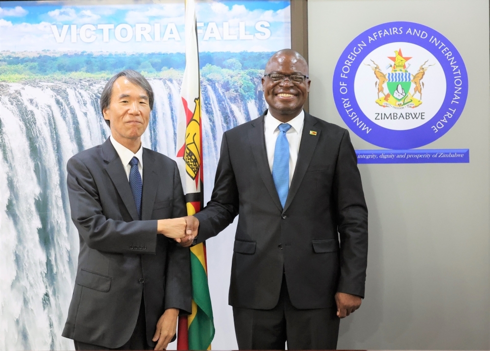 Ambassador Maekawa and Amon Murwira